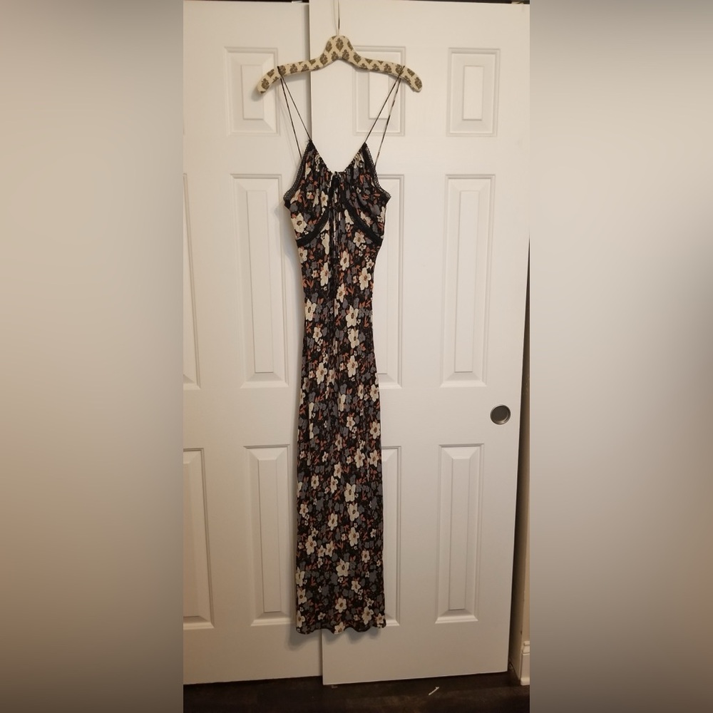 Free People Black and Brown Maxi Dress
